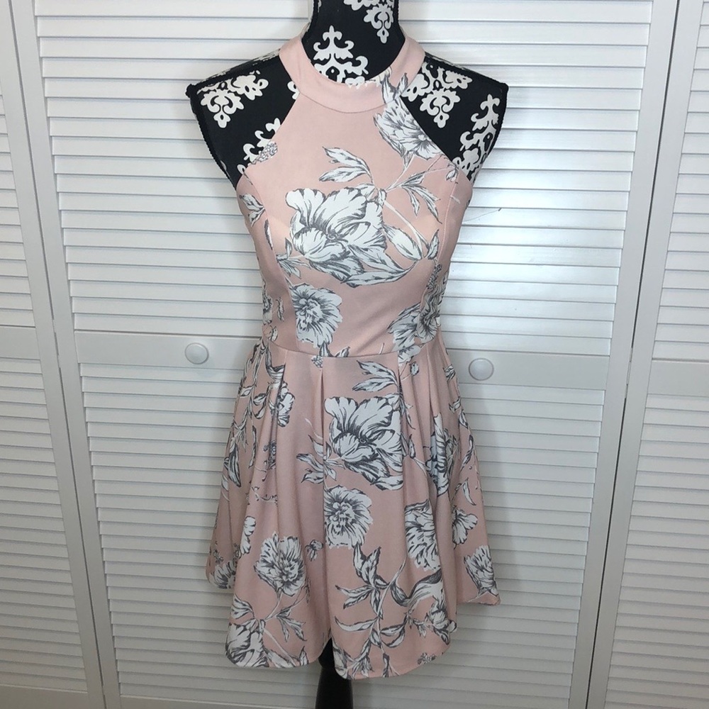 Midnight Doll Floral Fit & Flare Dress Size 3 NWOT